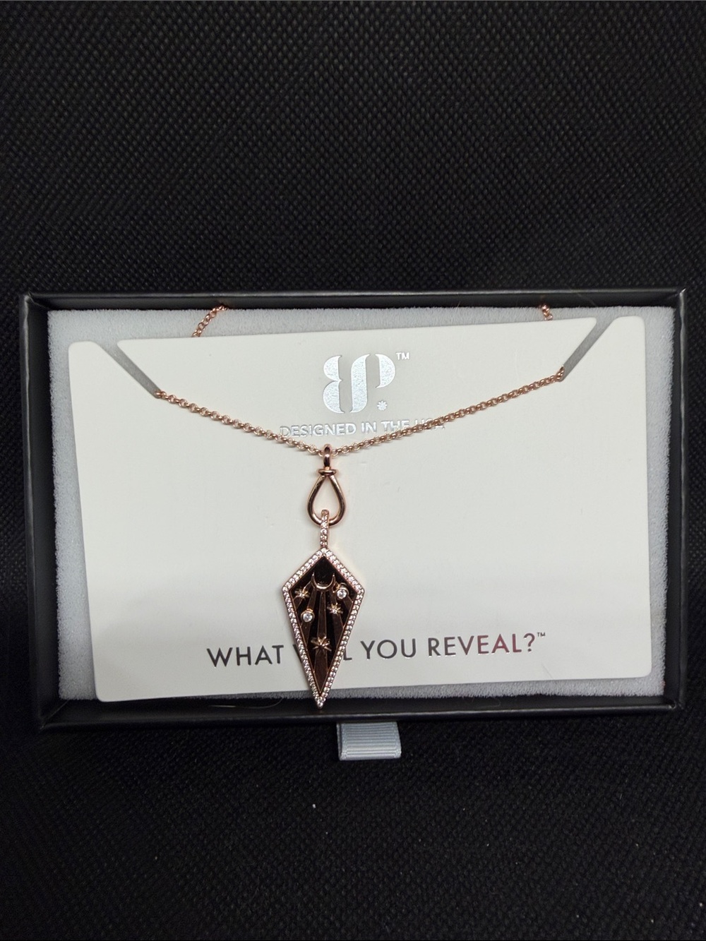 Obsidia: Black Onyx on Rose Gold